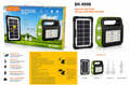 Kit Solar Portátil BK-999B - Iluminación LED + Carga USB