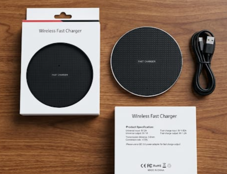 Cargador Inalámbrico Rápido Qi 10W - Compatible iPhone y Android