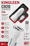 Cargador de Auto KINGLEEN C920 Dual USB 2.4A