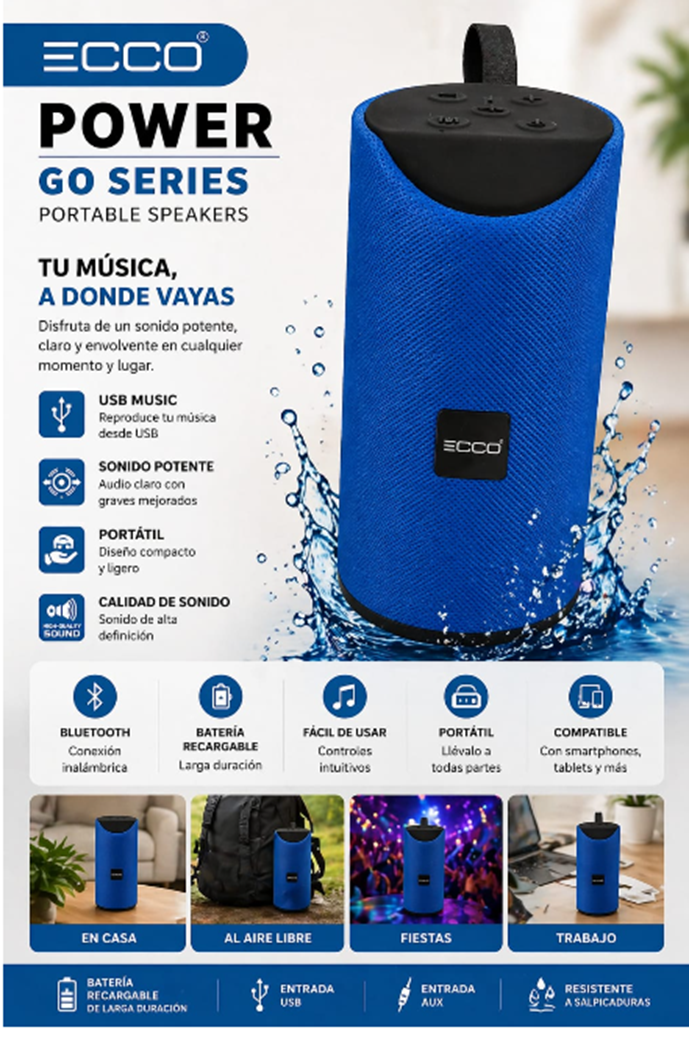 Parlante Bluetooth ECCO Power Go Series