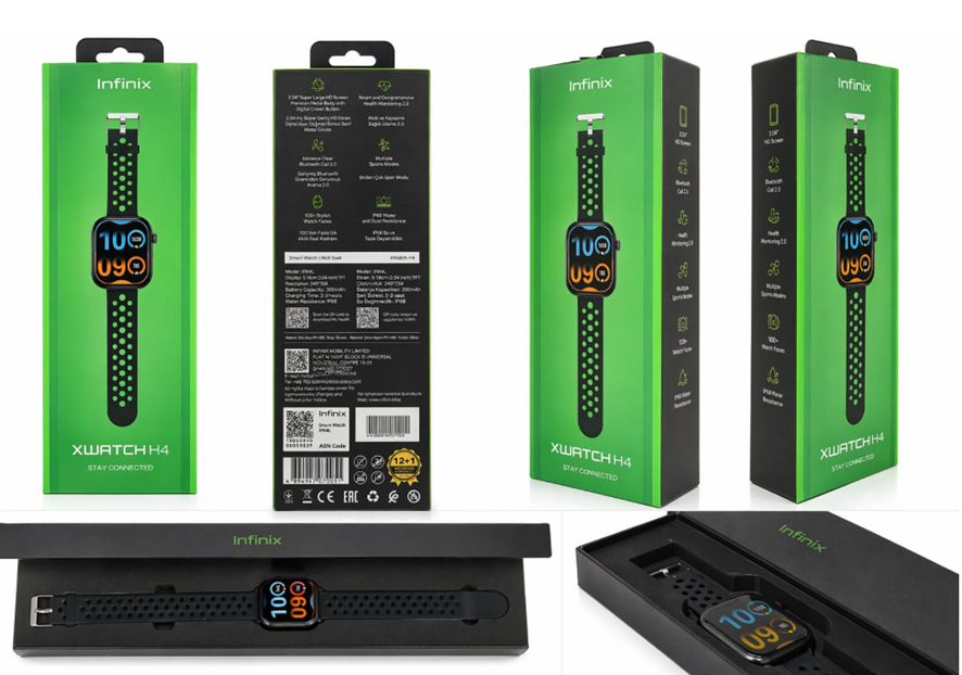 Smartwatch Infinix XWatch H4 - Pantalla 2.04" Llamadas Bluetooth IP68